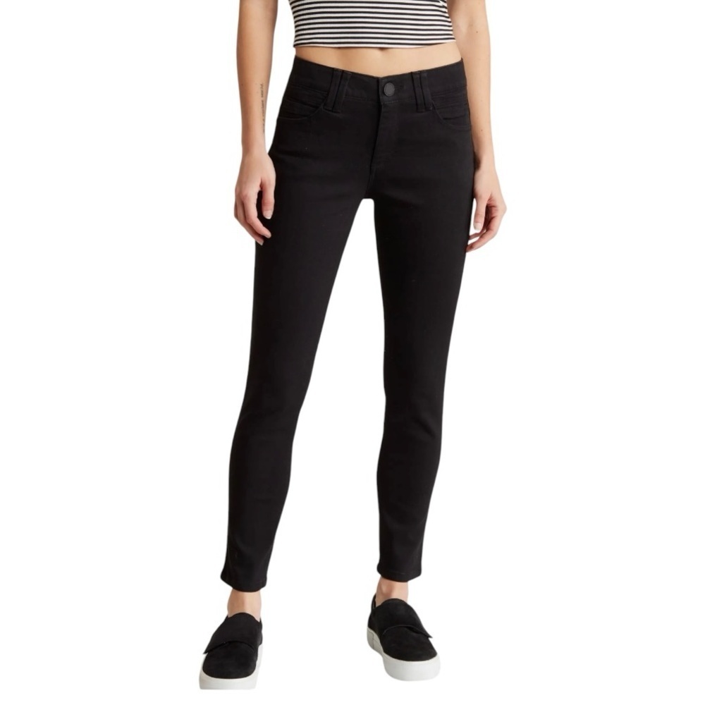 Democracy Abroad Solution Black Mid Rise Skinny Stretch Jeans Women’s 10 - Picture 1 of 13